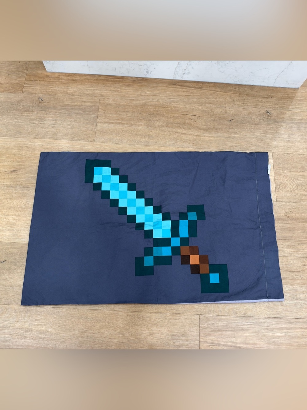 Mind-craft Dark Gray and Teal pillowcase